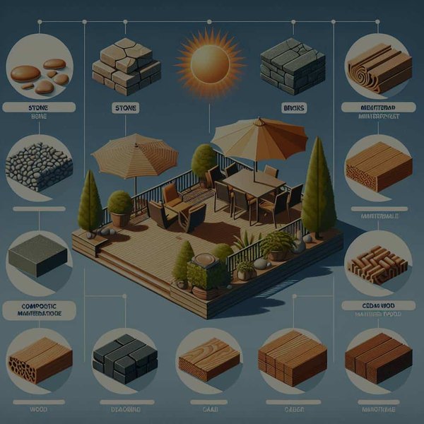 Quels sont les meilleurs choix de matériaux pour une terrasse ensoleillée ?