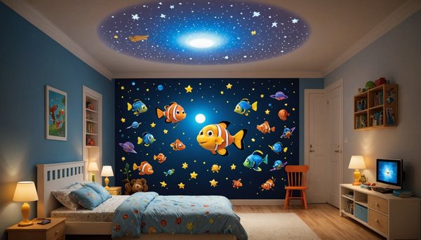 Transformez la chambre de votre enfant avec une veilleuse projecteur.